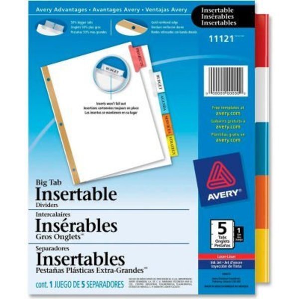 Avery WorkSaver Big Tab Insertable Tab Divider, Blank, 8.5